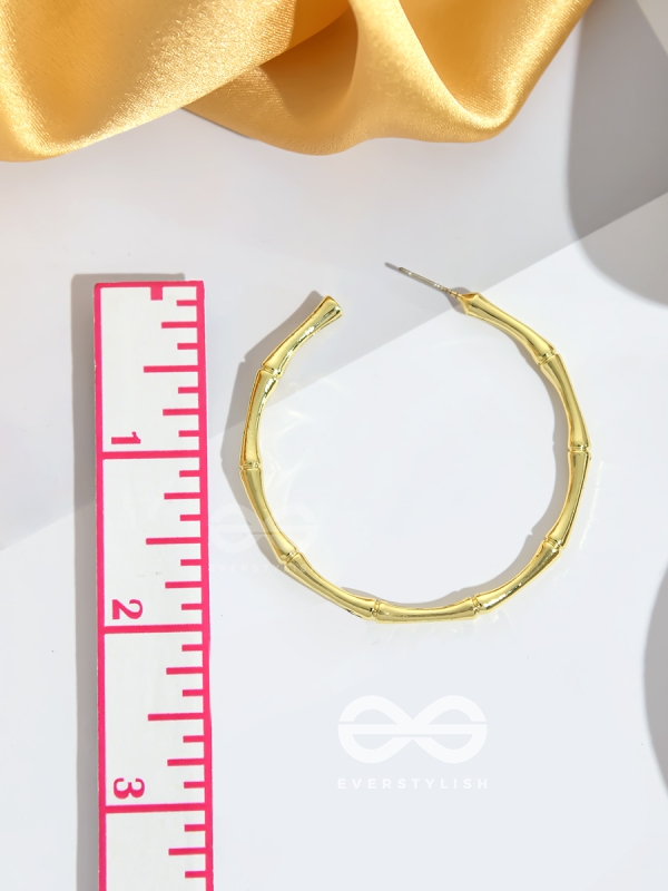 The Enso Circle- Elegant Golden Hoops