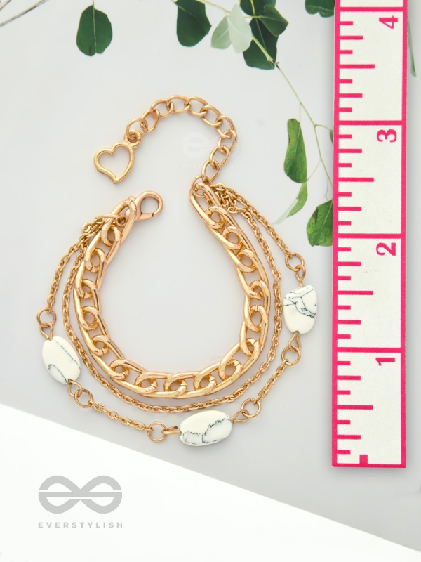 Stoned with Style- Golden Stone Bracelet