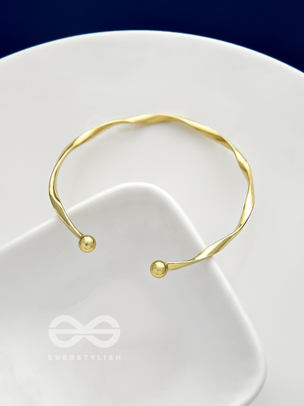The Golden Crescent- Elegant Golden Bracelet