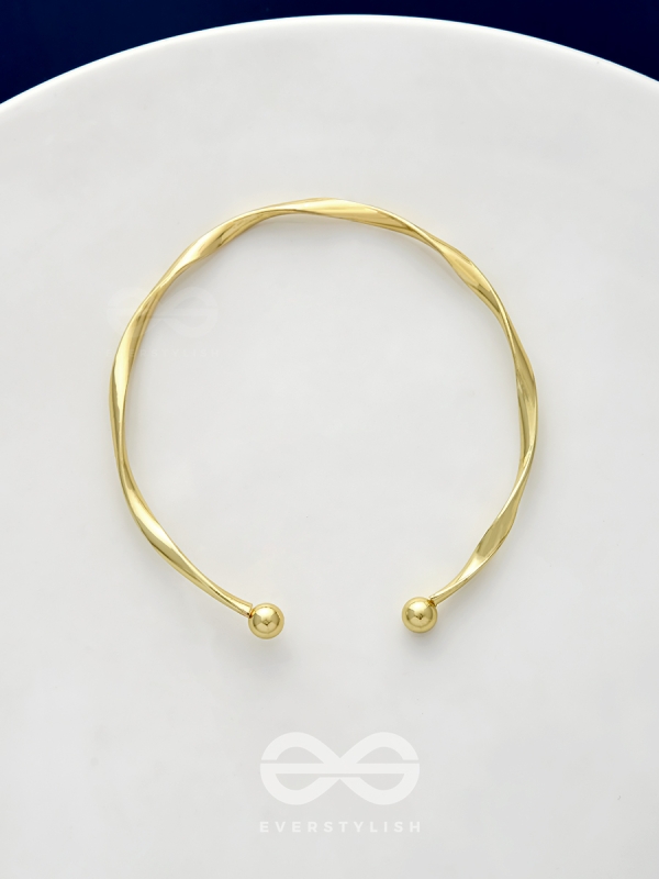 The Golden Crescent- Elegant Golden Bracelet