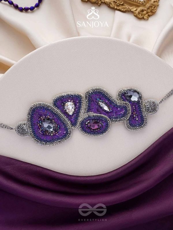 Kimaya - The Divine - Sequins, Cutdana And Stone Hand Embroidered Choker Neckpiece