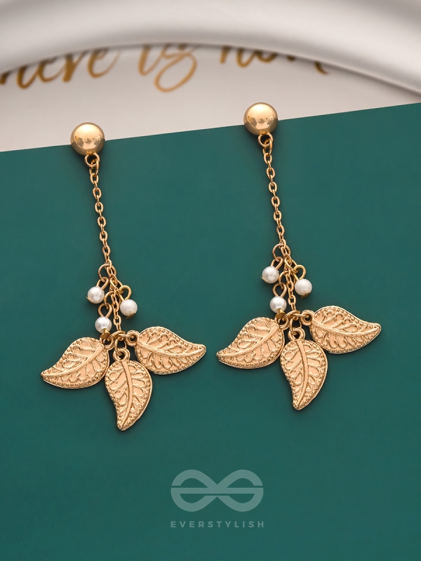 The Flaming Bush- Classy Golden Earrings