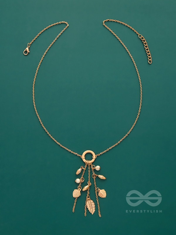 Joys Of Spring- Elegant Golden Necklace With Anti-Tarnish Coating 