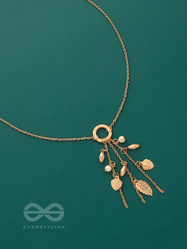 Joys Of Spring- Elegant Golden Necklace With Anti-Tarnish Coating 