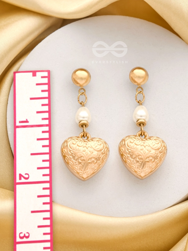 A Heart of Gold- Classy Golden Earrings