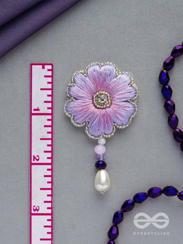 Manika- The Beautiful Flower- Resham and Pearl Drops Embroidered Earrings 