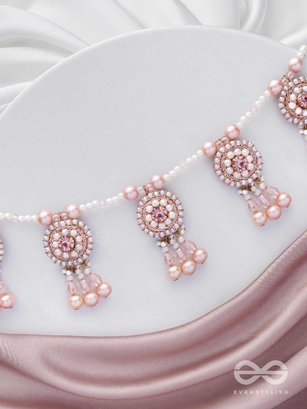 Shadwal- The Pretty Meadow- Pearls and Stones Embroidered Necklace 