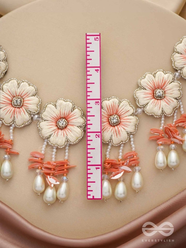 Vinirmita- The Beautiful Garden- Resham, Pearls and Stones Embroidered Choker Necklace