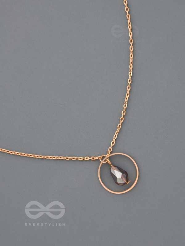 The Third Eye- Golden Bead Necklace With Anti-Tarnish Coating