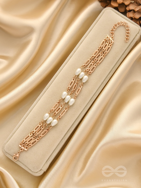 Ropes of Pearls- Golden Layered Pearls Bracelet