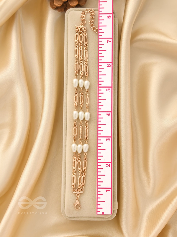 Ropes of Pearls- Golden Layered Pearls Bracelet