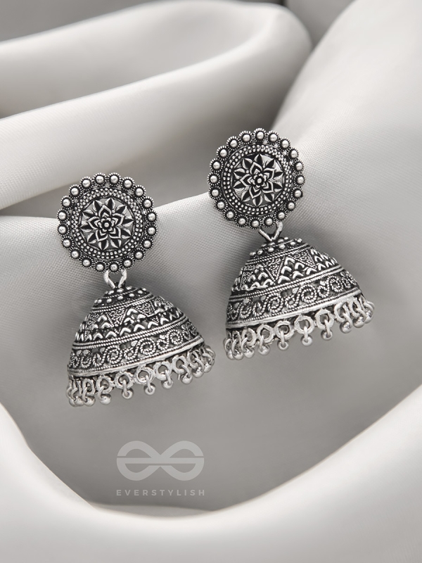 The Sun Flame- Brass Jhumka Earrings