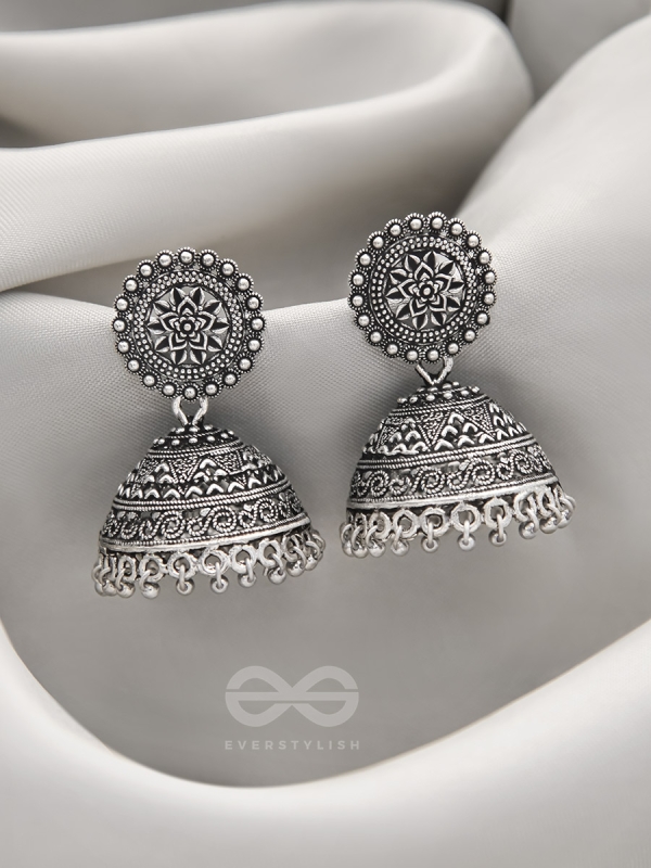 The Sun Flame- Brass Jhumka Earrings