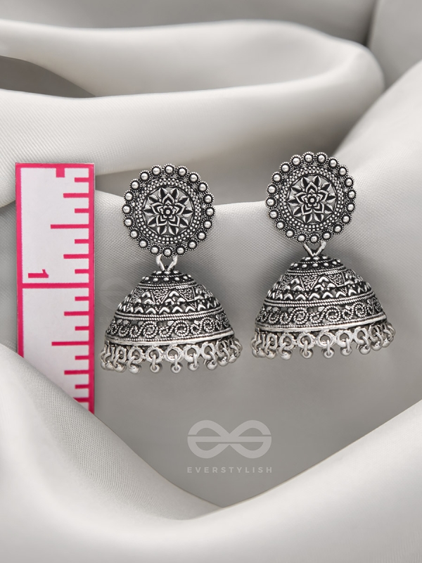 The Sun Flame- Brass Jhumka Earrings