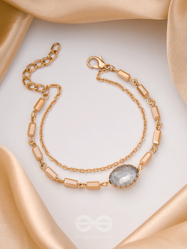 The Grey Sky- Golden Embellished Bracelet