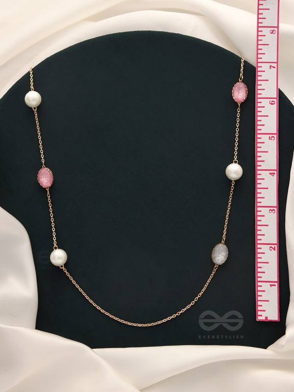 The Cosmic Attraction- Golden Bead Necklace With Anti-Tarnish Coating 