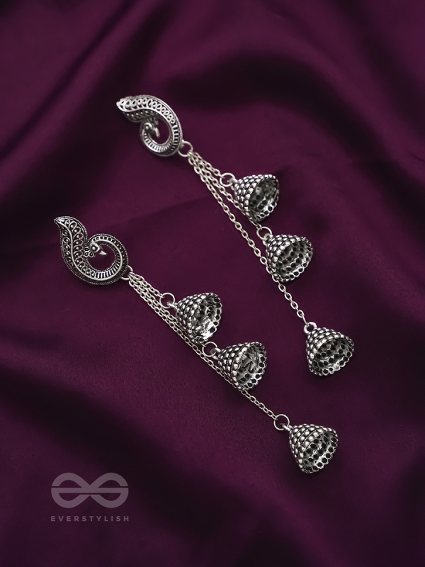 The Tolling Bells- Oxidised Jhumka Earrings