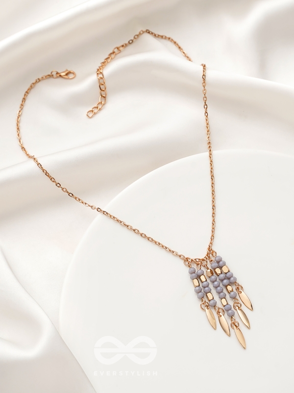 The Splashy Sleet- Golden Embellished Necklace With Anti-Tarnish Coating