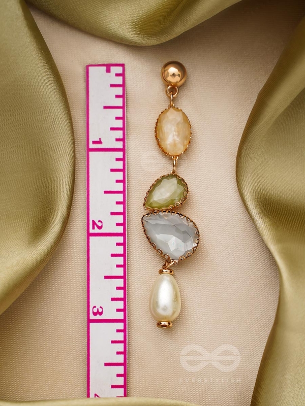 The Flowery Branch- Golden Embellished Earrings