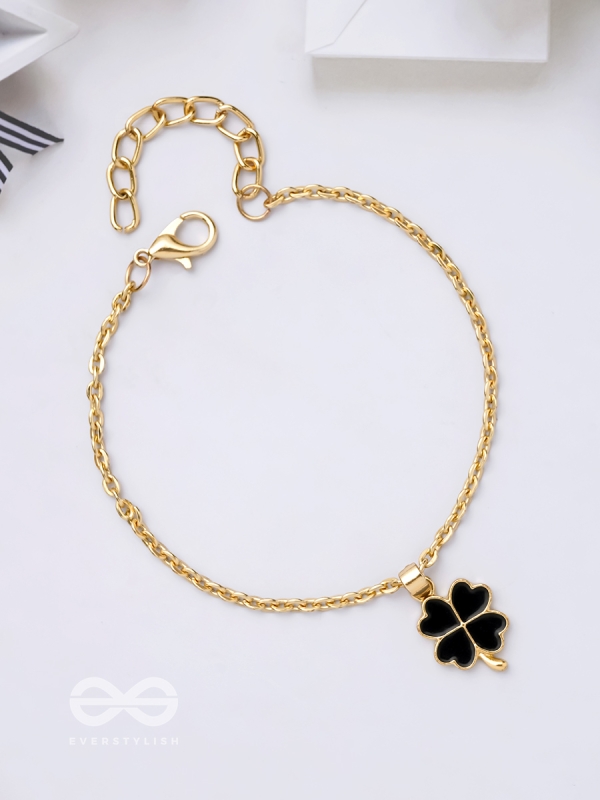 The Ebony Bud- Golden Embellished Bracelet