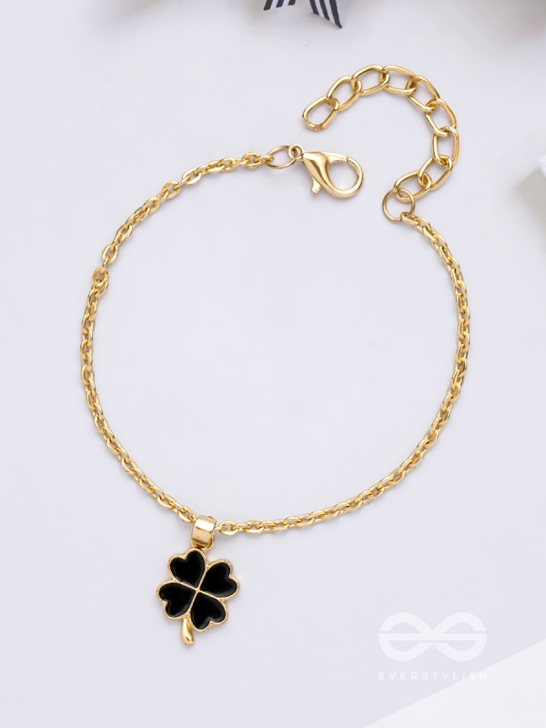 The Ebony Bud- Golden Embellished Bracelet