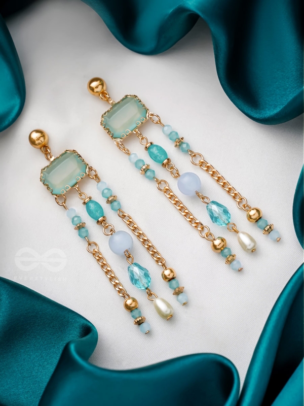 The Golden Dew- Golden Embellished Earrings