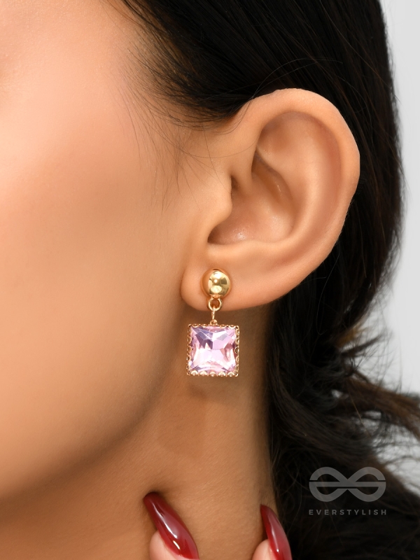 The Foggy Mirror- Golden Embellished Earrings