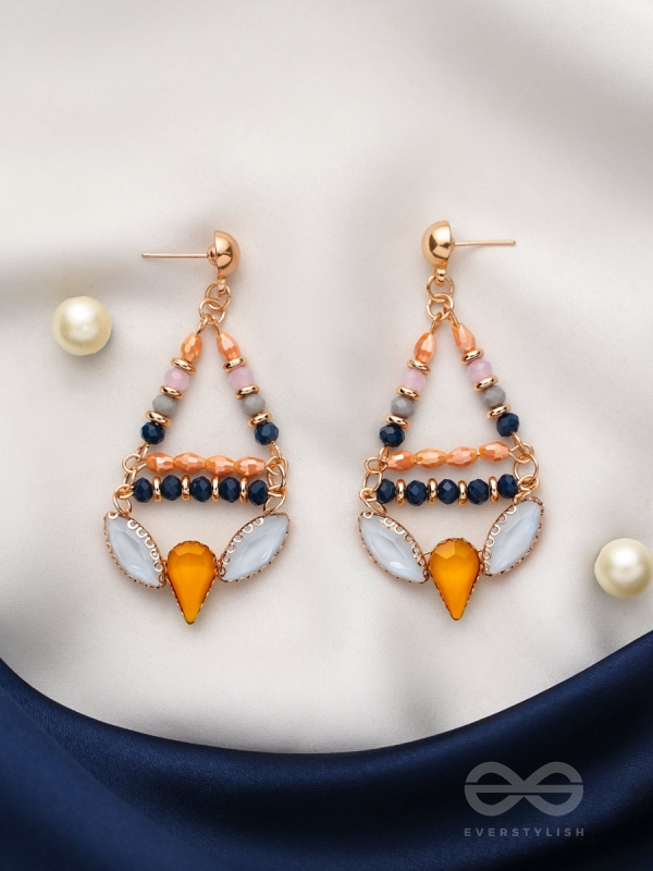 The Tribal Charm - Golden Embellished Earrings