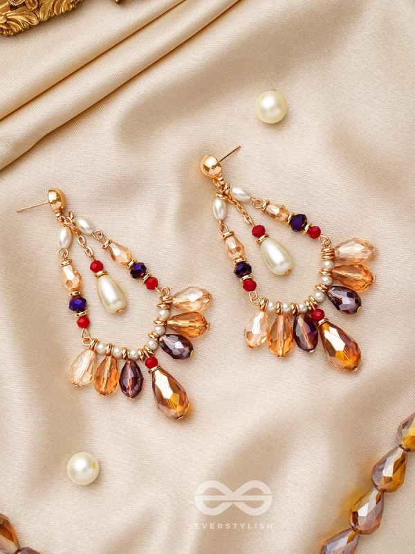 The Jazzy Jive- Golden Embellished Earrings