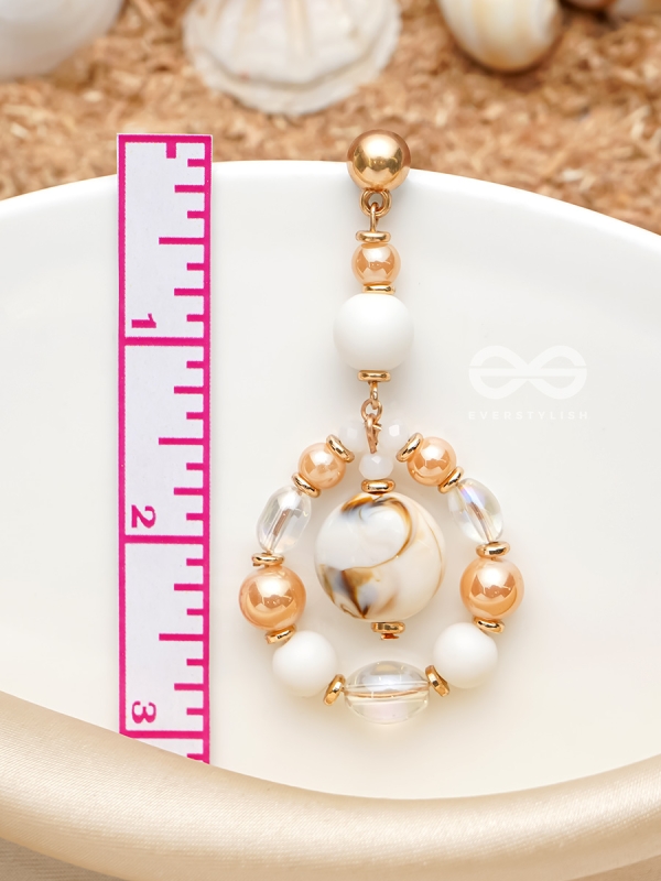Sand n Shells- Golden Embellished Earrings