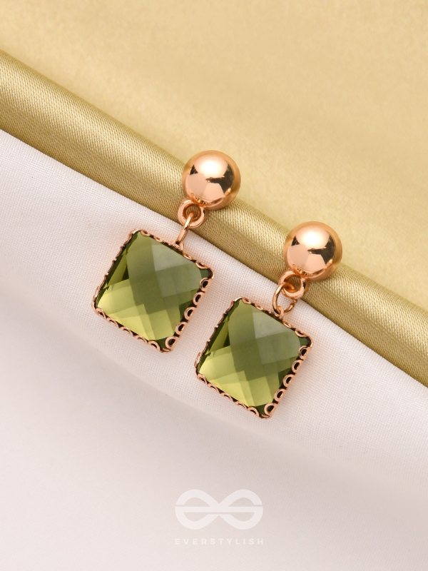 The Jade Box- Golden Embellished Earrings