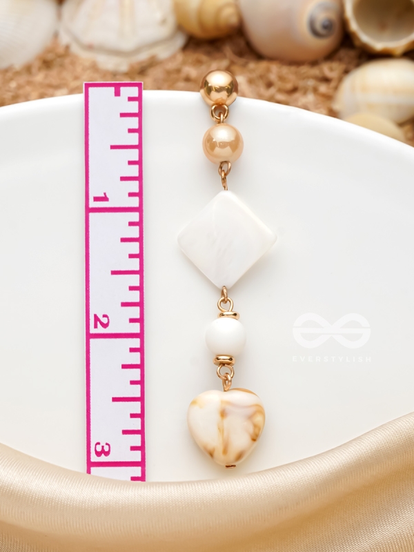 The Ocean Whisper- Golden Embellished Earrings