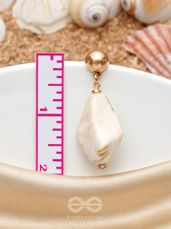 Rock' On- Golden Embellished Earrings