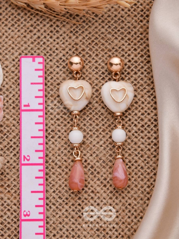 Heart of Gold- Golden Embellished Earrings