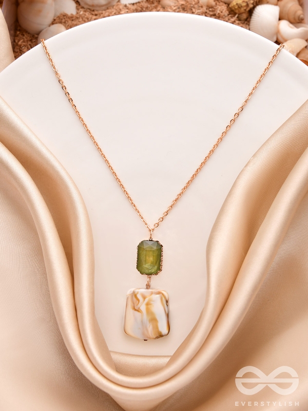 The Sea Goddess- Golden Shell Necklace With Anti-Tarnish Coating 