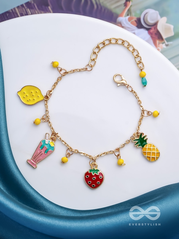 The Fruit Loop- Golden Enamelled Bracelet