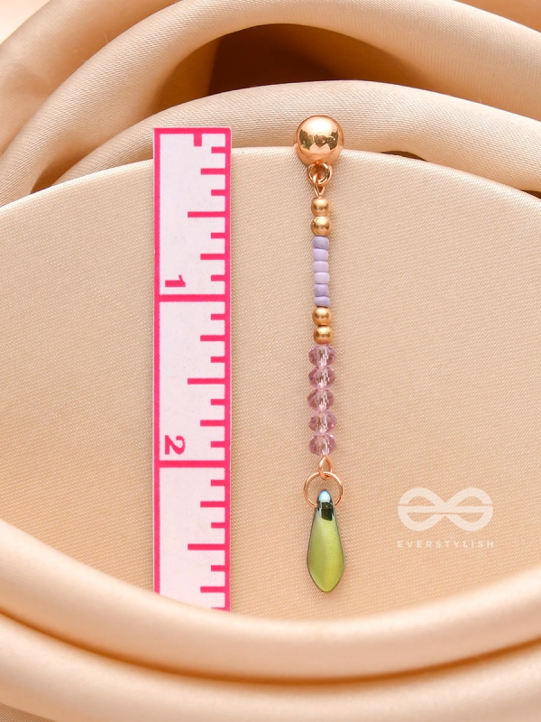 The Lavender Falls- Golden Embellished Earrings