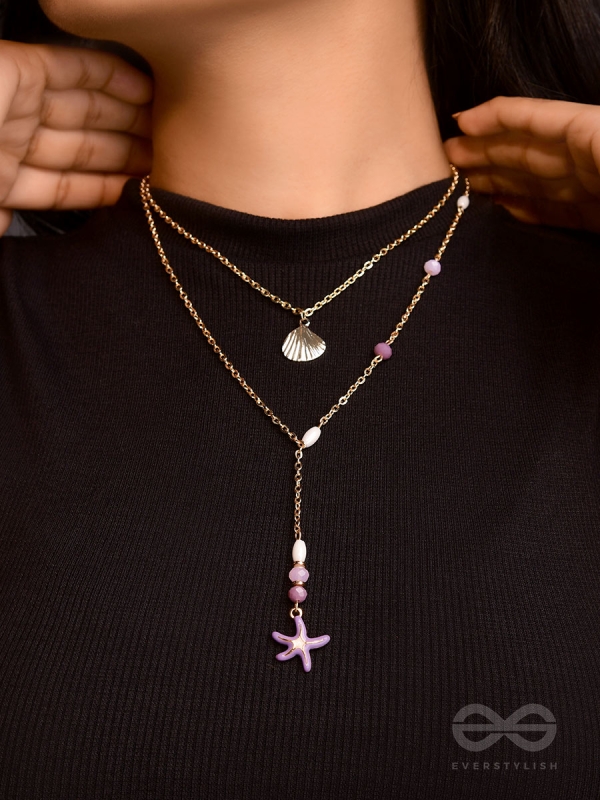 The Sea Of Charm- Golden Layered Necklace With Anti-Tarnish Coating 