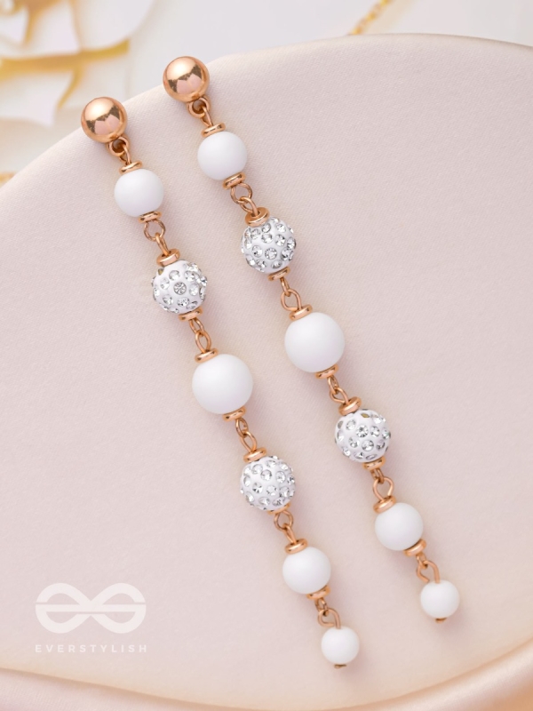 The Ivory Showers- Golden Embellished Earrings