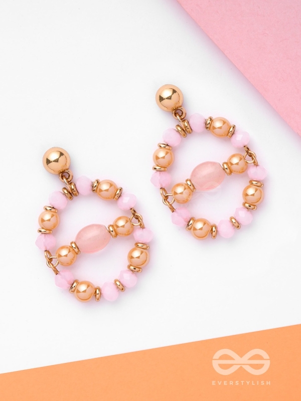 The Waxing Moon- Golden Embellished Earrings