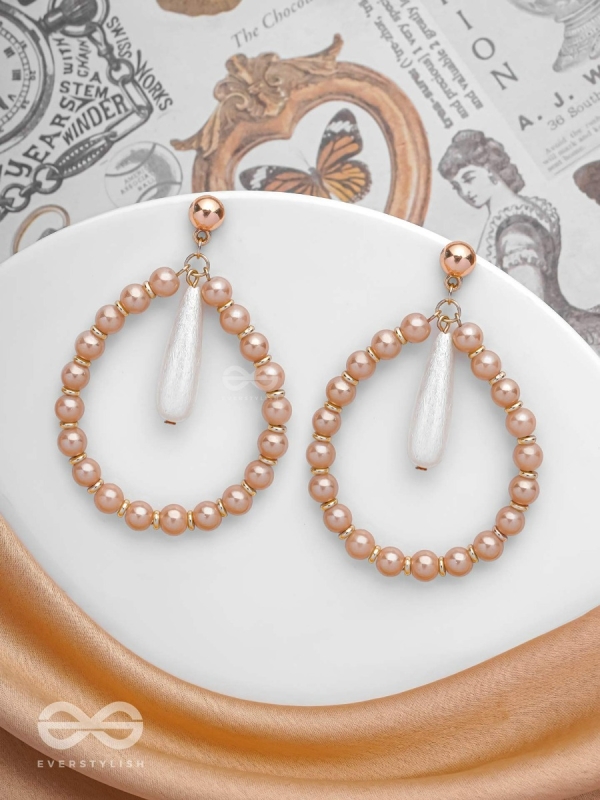 The Moon Dance- Golden Pearl Earrings