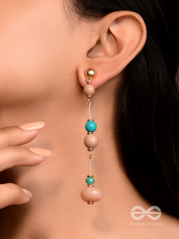 The Glowing Lanterns- Golden Embellished Earrings