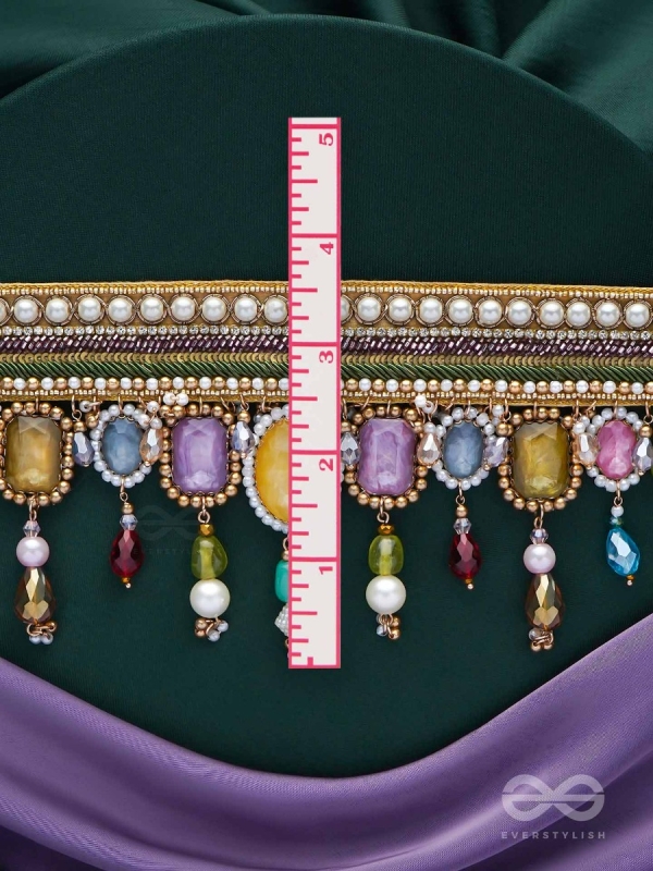 Shikhina- The Bright Lamps- Stones, Sequins & Beads Embroidered Choker Necklace