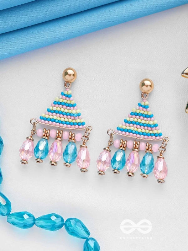 THE SUMMER SKY - GOLDEN EMBELLISHED EARRINGS