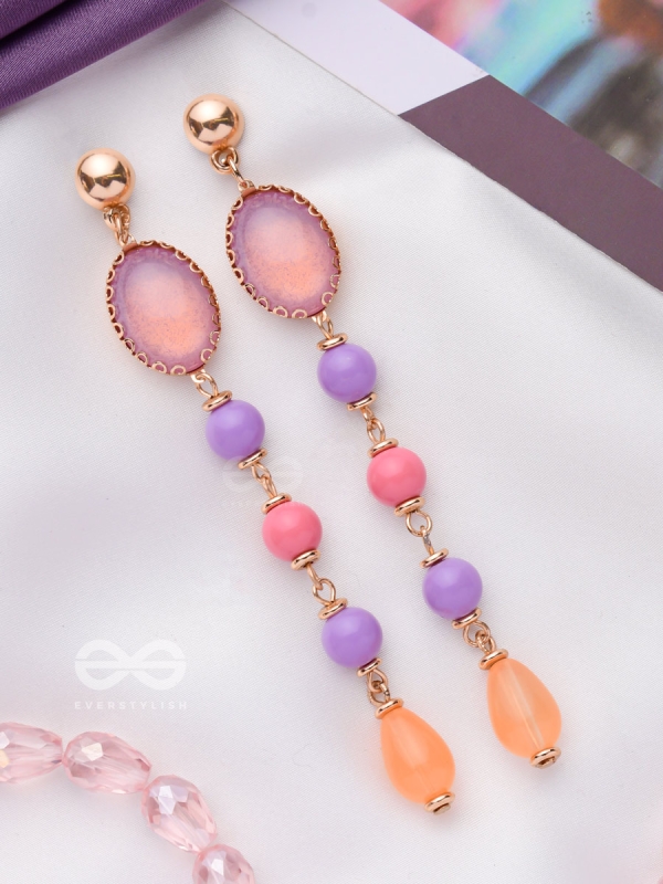 THE PASTEL RAYS - ELEGANT DROP EARRINGS