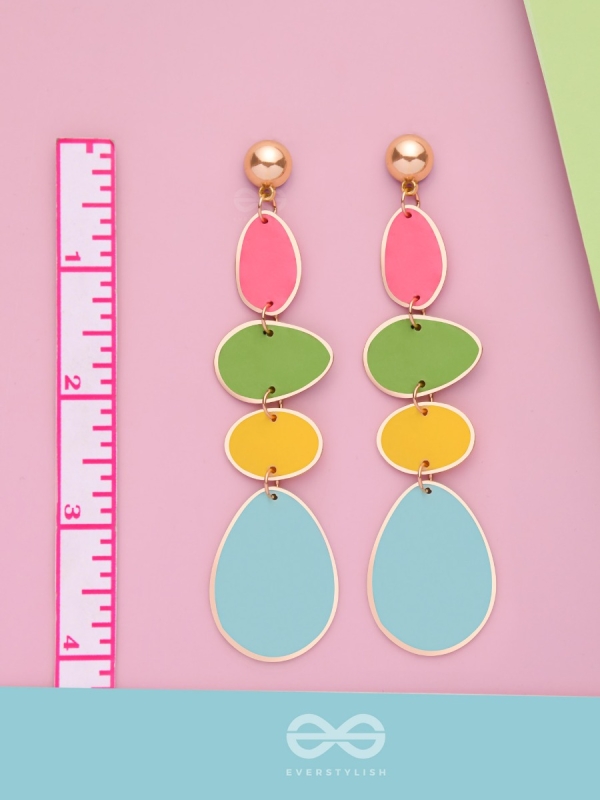 THE CANDY-COATED - CASUAL DROP EARRINGS (MULTICOLOR)