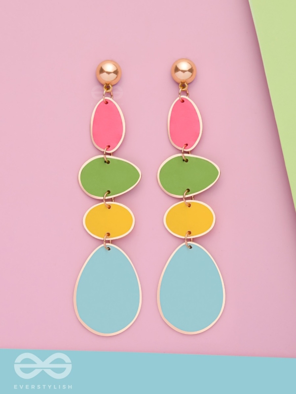 THE CANDY-COATED - CASUAL DROP EARRINGS (MULTICOLOR)