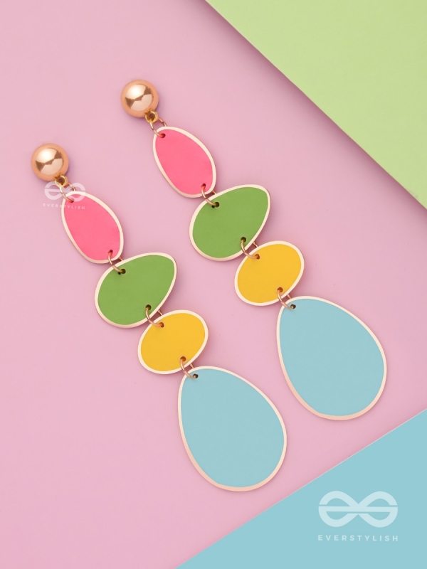 THE CANDY-COATED - CASUAL DROP EARRINGS (MULTICOLOR)