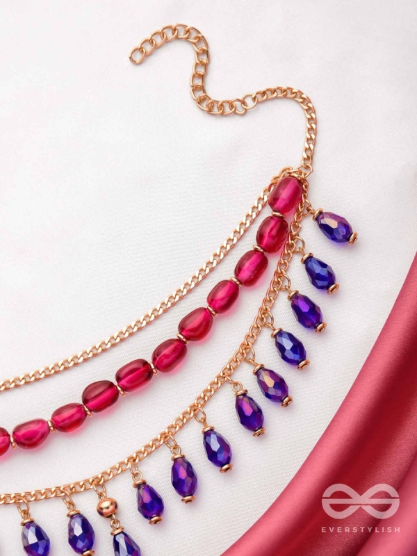 The Glamorous Rebel - Statement Multi Layered Necklace With Anti-Tarnish Coating 