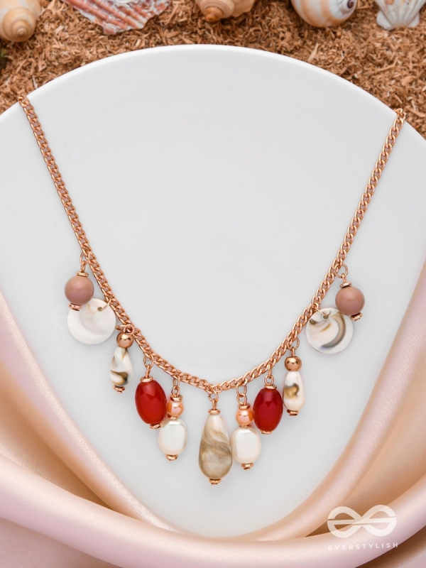 The Scarlet Waves - Statement Golden Neckpiece With Anti-Tarnish Coating 